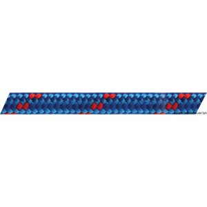 Osculati Polyester 10mm double braided rope (blue with red tracer)