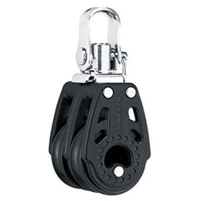 Poulie double Harken avec émérillon Carbo 29mm