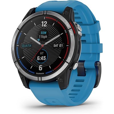 Garmin quatix® 7 Standard Edition, Marine GPS Smartwatch, Durable Watch with Coastal Charts and Inland Maps