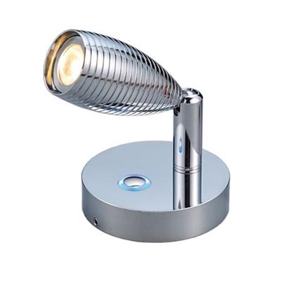 Lampe de lecture a DEL en aluminium chrome.