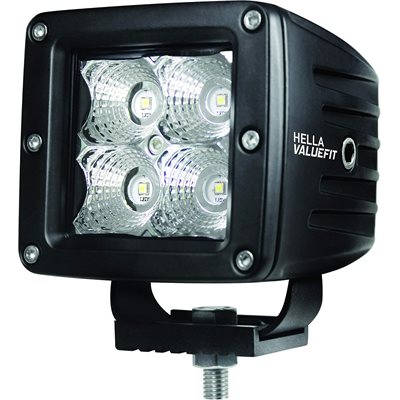 Hella four-inch, cube light four LED bulbs (black)