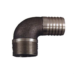 Adaptateur coude en bronze (boyau 1 1 / 2'' a 1 1 / 2'' NPT)