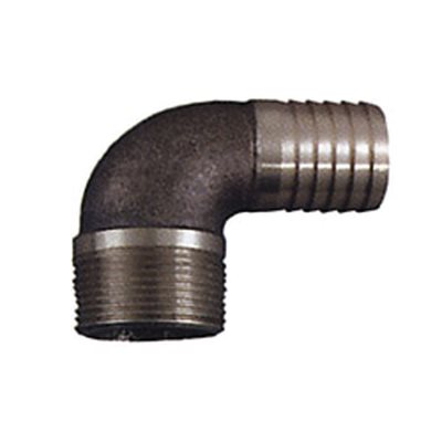 Adaptateur coude en bronze (boyau 3 / 4'' a 3 / 4'' NPT)