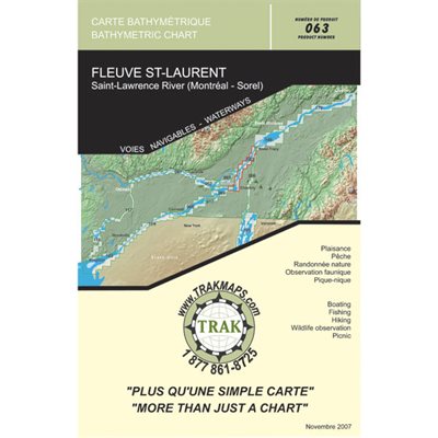 Cartes TrakMaps Montréal-Sorel