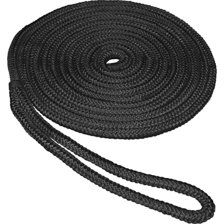 Dock line 1 / 2x20' Pre-Spliced Double Braid Nylon (black)