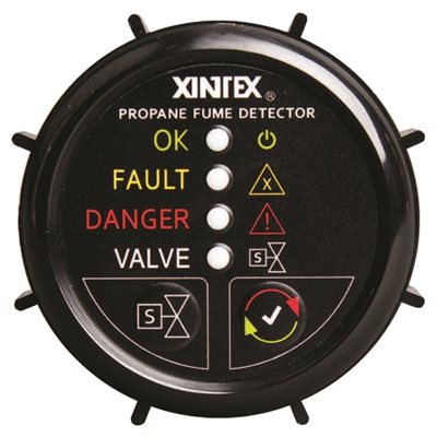 Xintex 2'' Round Propane Detector with 1 sensor and solenoid valve