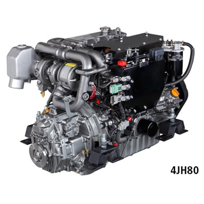 Moteur diesel Yanmar 4JH80 80HP avec transmission 2,63:1