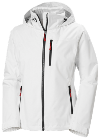 Helly Hansen Women’s Crew Hooded Sailing Jacket 2.0 (White) (XL)