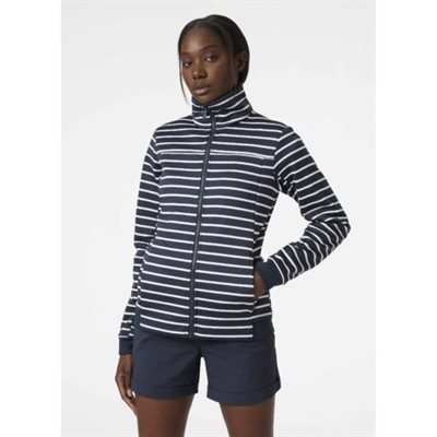 Veste Crew Fleece Marine Rayé pour Femme L