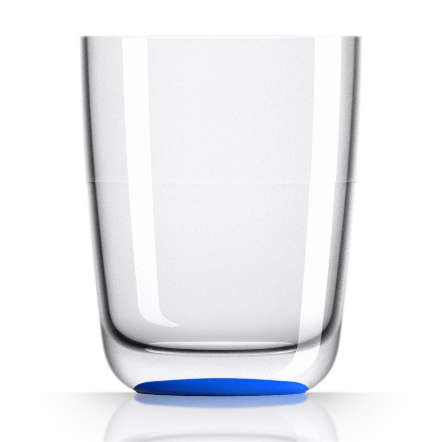 Verre Highball en polycarbonate incassable avec base bleue