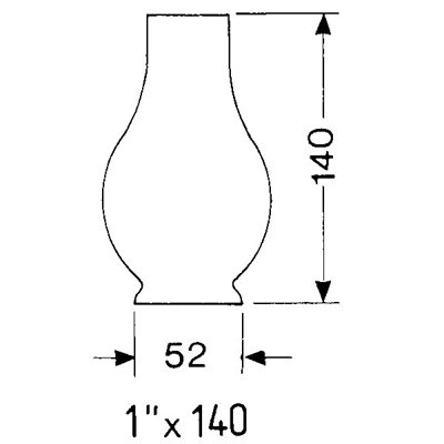 Chimney for oil lamp