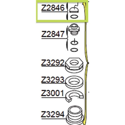 Zodiac Cap with seal for valve insert Z2846