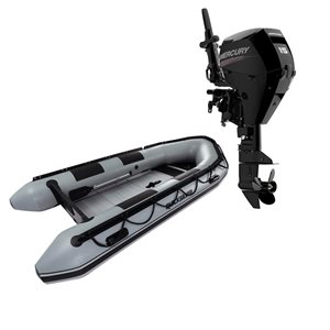 Ensemble PROMO Bateau pneumatique en PVC Quicksilver Sport HD 365 et Hors-bord Mercury 15 HP