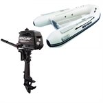 Ensemble pneumatiques Quicksilver RIB Alu 270 et Hors-bord Mercury 6 HP