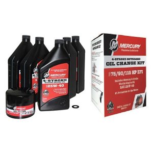 Kit de changement d’huile 8M0081917 pour Mercury 75 / 90 / 115 HP EFI 4 temps